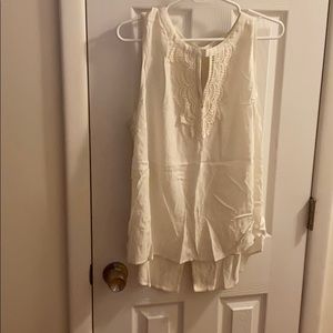Cream color lace tank top